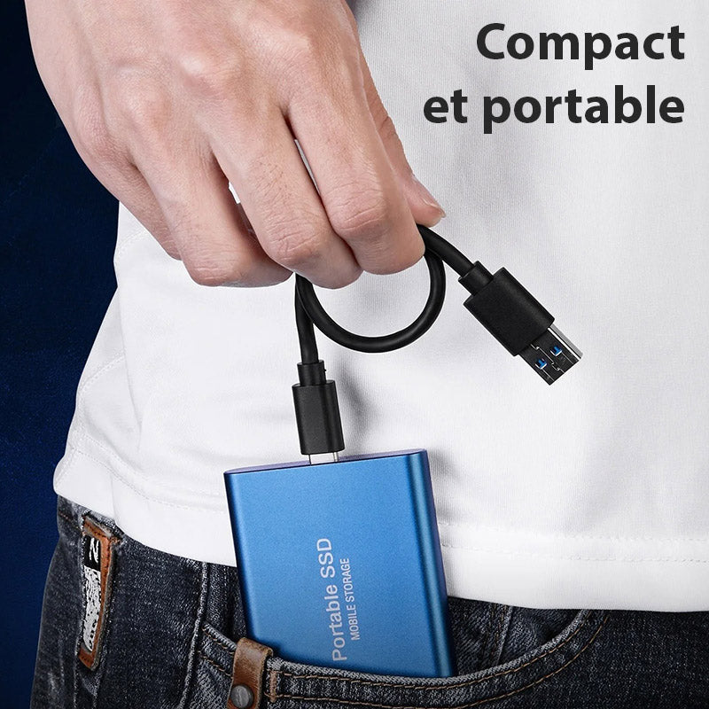 Disque Dur Externe SSD Ultra-Rapide - Stockage Compact et Haute Capacité