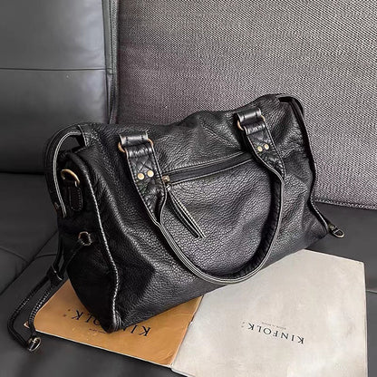 Élégance Noire | Sac à Main de Luxe en Cuir Véritable